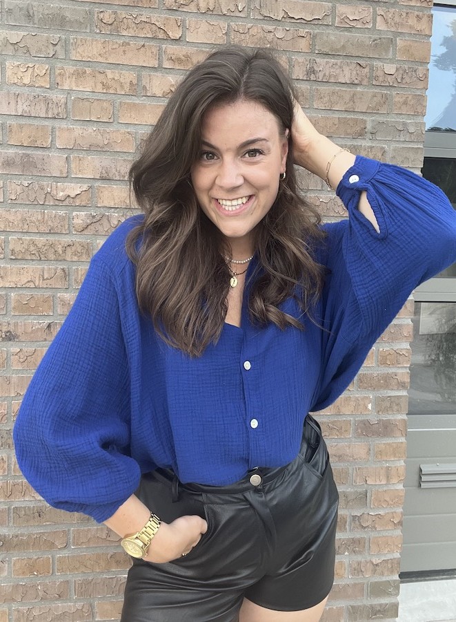 blouse- Eefje / Blauw