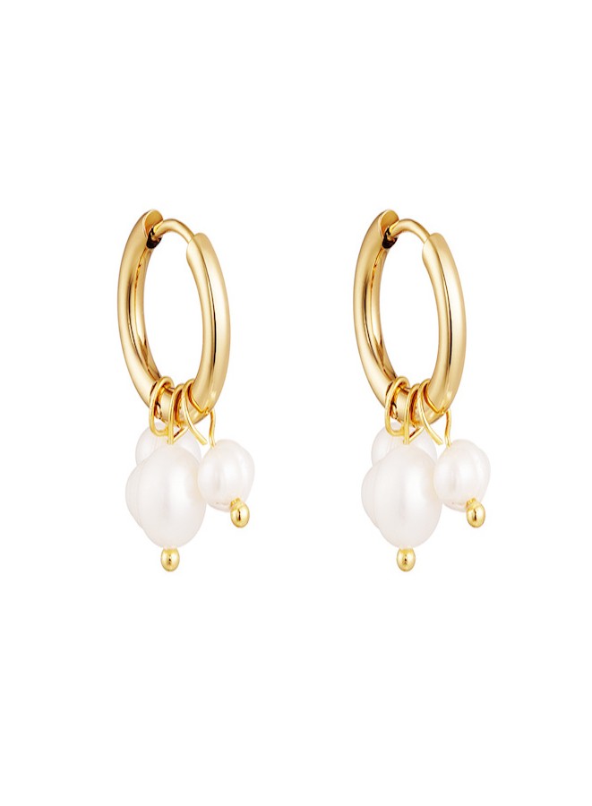 Oorbellen - Dangling pearls