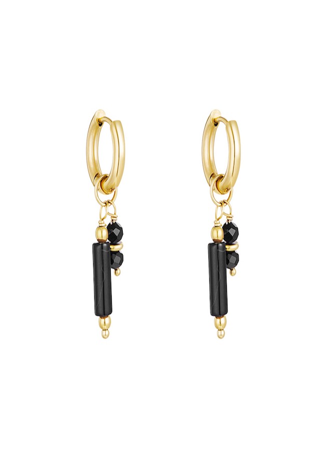 Oorbellen - Stone charms