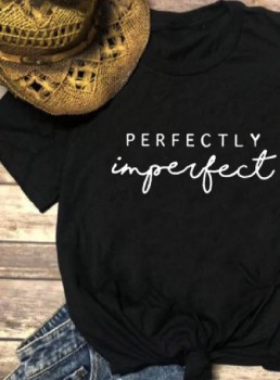 Top - Perfectly imperfect - Wit/Zwart