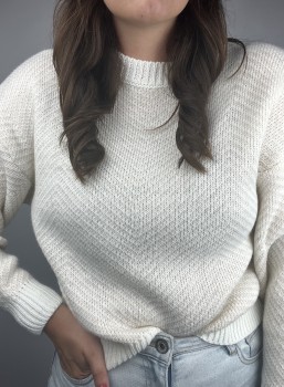 Trui - Elza / Beige-Wit